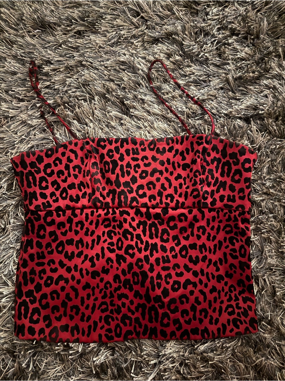 Guess Pinkand Black Leopard Print Camisole Top